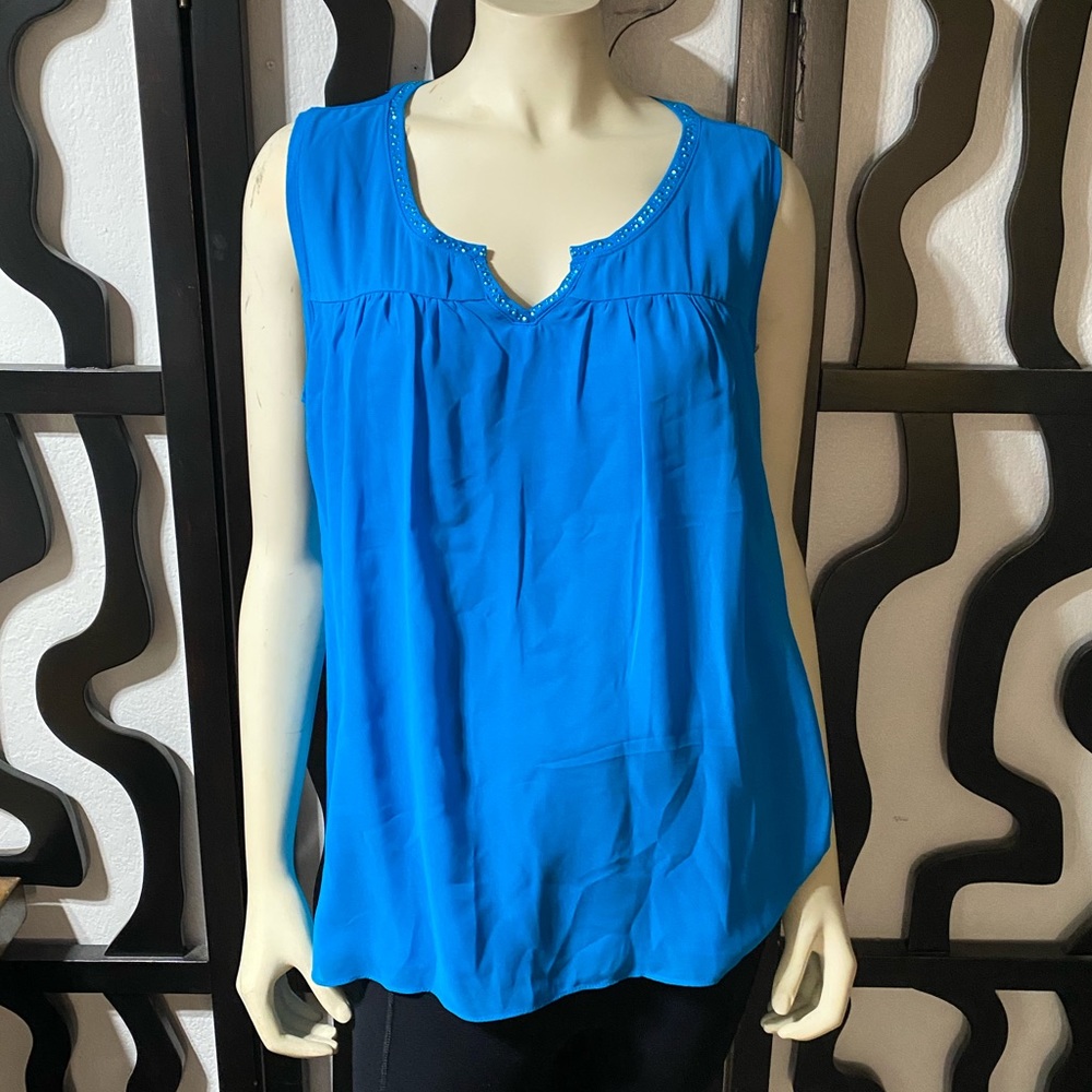 NWT NY&acoustic Stretchy Blue Top